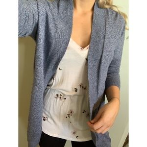 XS, Gap, long blue open front cardigan